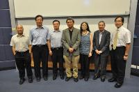 Group photo: (from right) Prof. KM Chan; Prof. Wai-Yee Chan; Prof. Cecilia Lo; Prof. Rocky Tuan; Prof. Gang Li; Prof. Ling Qin; and Prof. Kenneth Lee